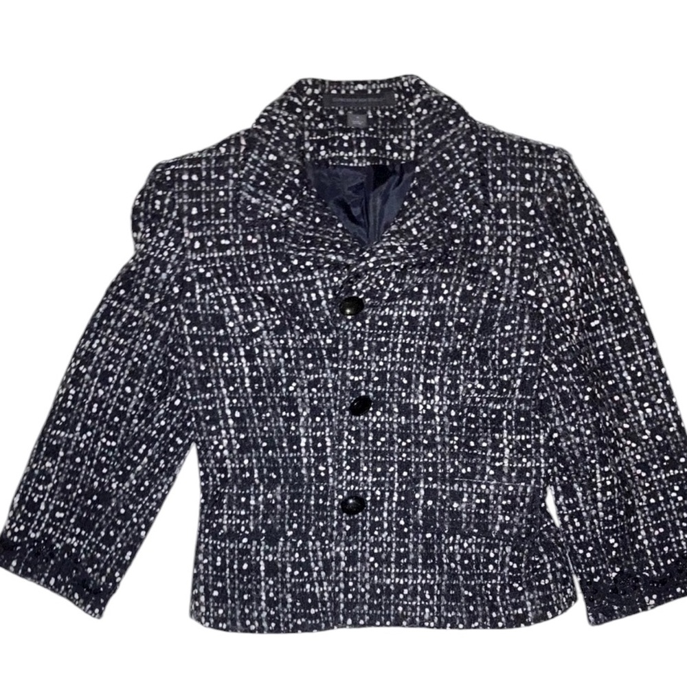 Express Black and White Tweed Blazer